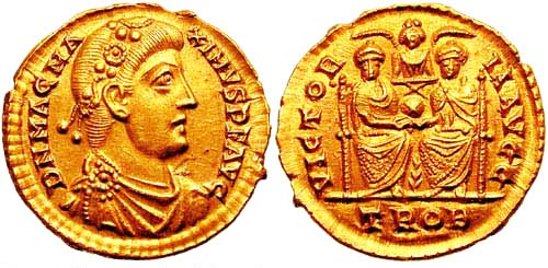 magnus maximus roman coin solidus